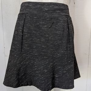 Kenzie Fit & Flare Black Knit Skirt W/ Flecks